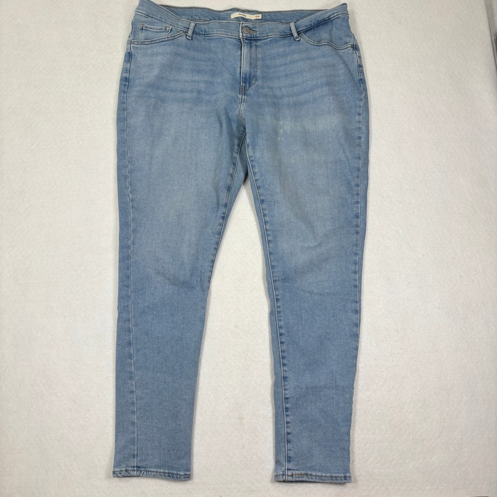 Levi's 711 Skinny Jeans Womens 18W Blue Stretch Denim Plus Size‎